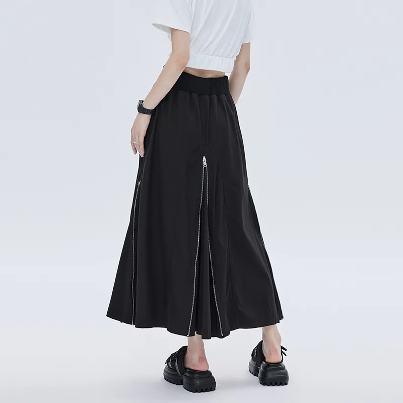 SOON FLOWER Casual Long Skirts Women's Black-5