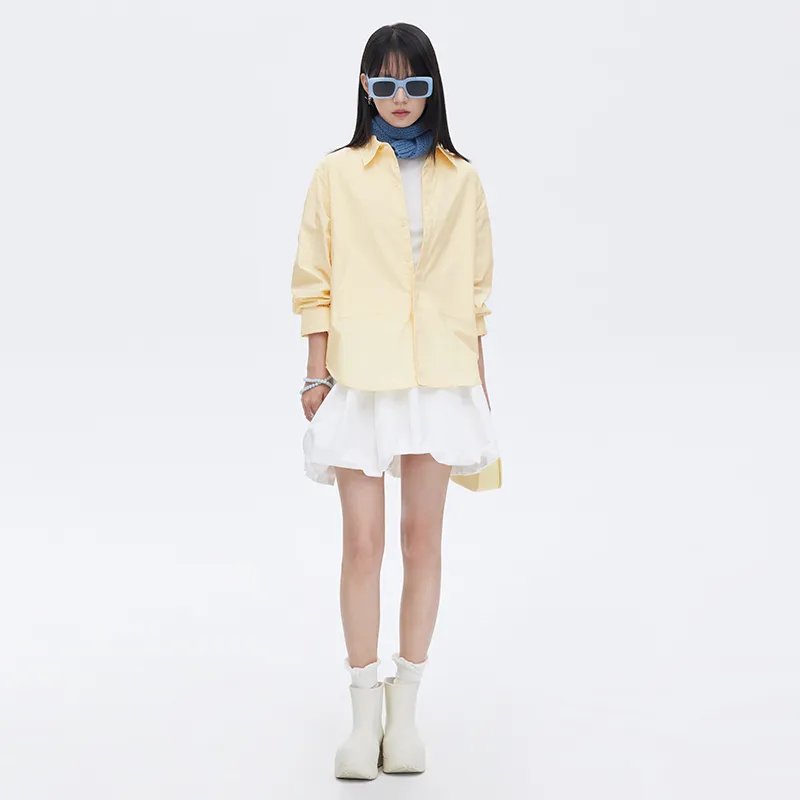 SOON FLOWER Shirt Women's Light Yellow-5