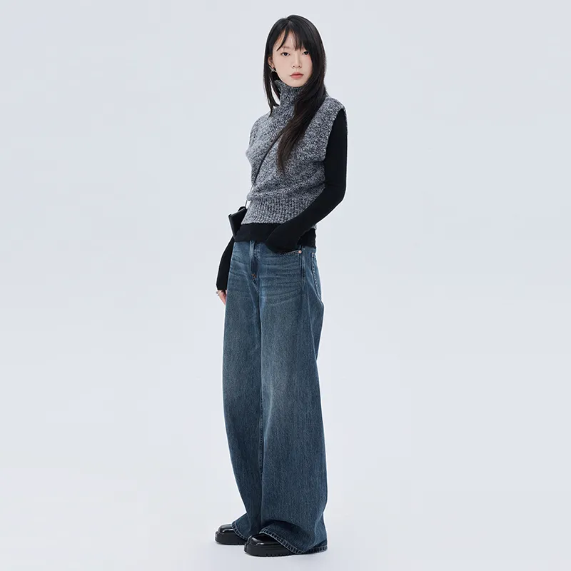 SOON FLOWER Jeans Women's Blue-5