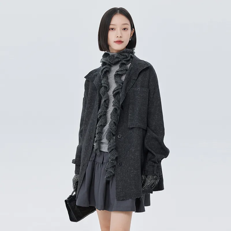 SOON FLOWER Jackets & Coats Unisex Stone Gray-10