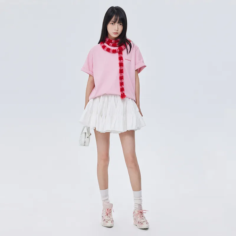 SOON FLOWER Casual Short Skirts Women's White-3
