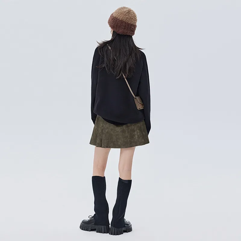 SOON FLOWER Sweater Fall Women's Black-2