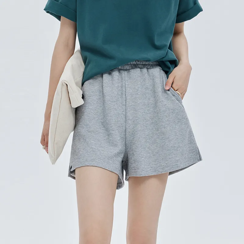 SOON FLOWER Casual Shorts Women's Gray-2