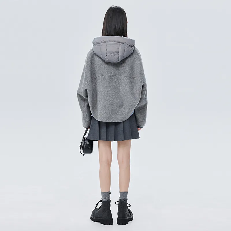 SOON FLOWER Coats Women's Twilight Gray-6