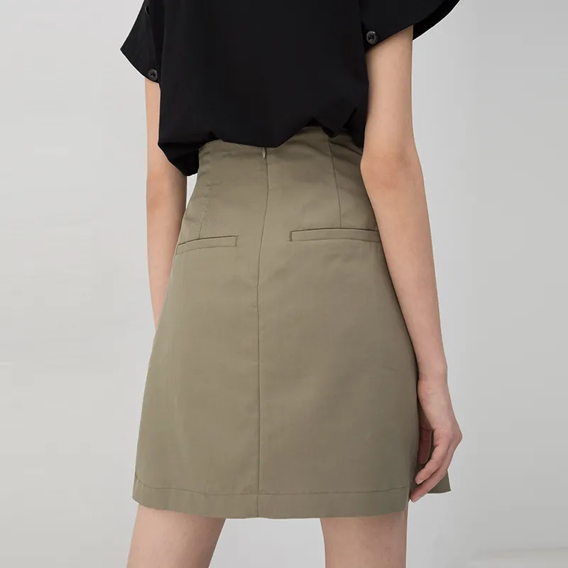 SOON FLOWER Cargo Short Skirts Women's Grass Green-4
