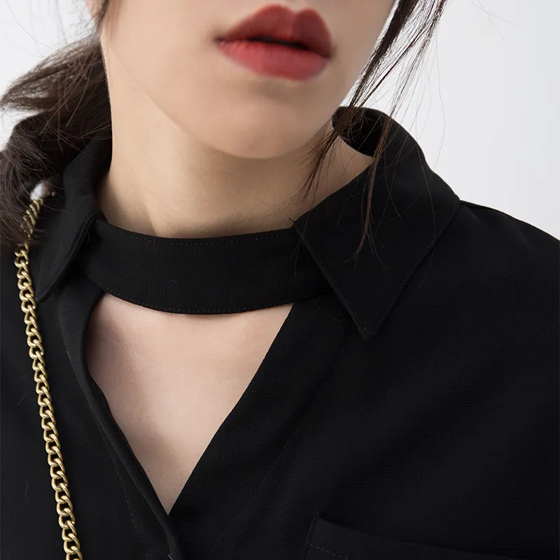 SOON FLOWER Shirt Women's Black-3