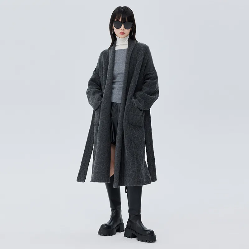 SOON FLOWER Fall Winter Knitwear Women's Dark Gray-3