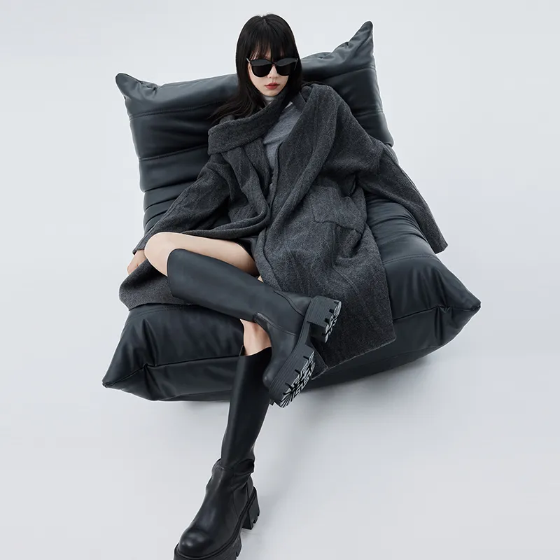 SOON FLOWER Fall Winter Knitwear Women's Dark Gray-2