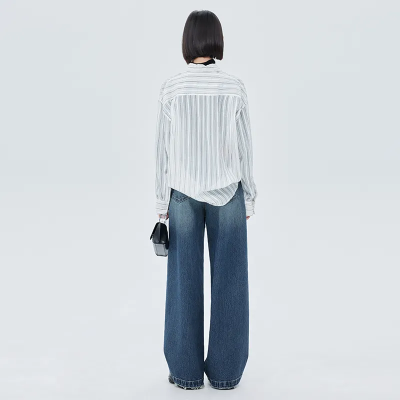 SOON FLOWER Jeans Women's Denim Blue-2