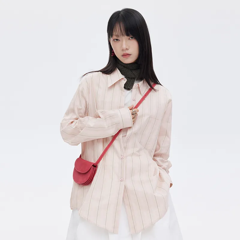 SOON FLOWER Shirts Women's Pink-3