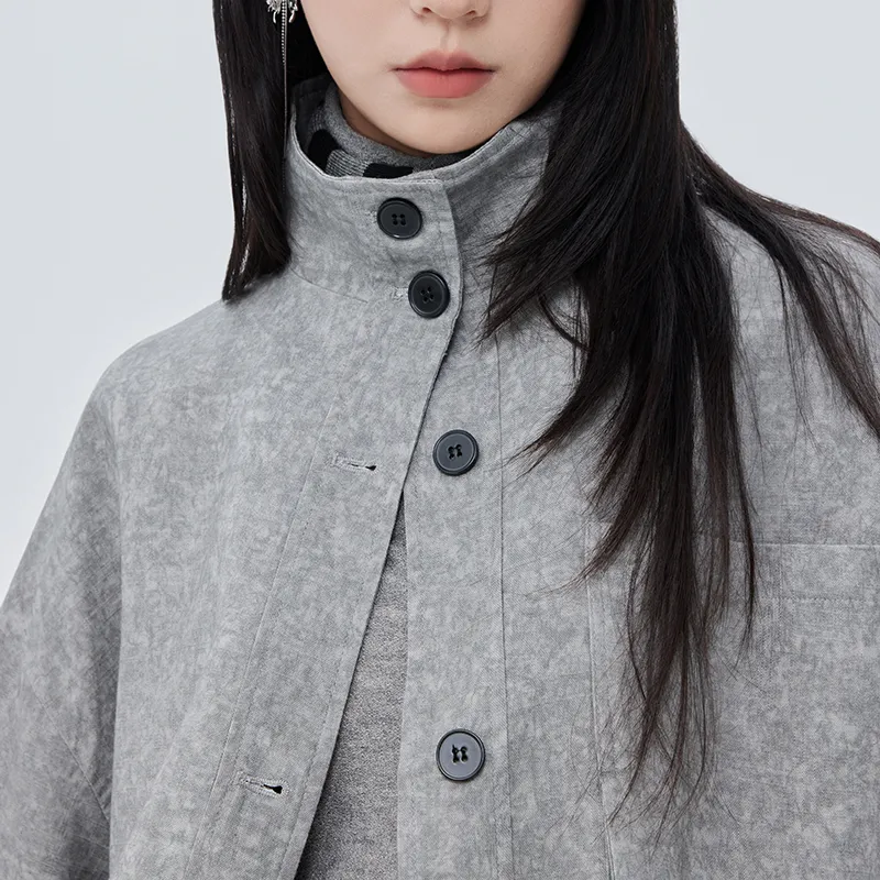 SOON FLOWER Jackets & Coats Unisex Stone Gray-4