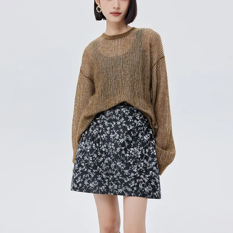 SOON FLOWER Casual Short Skirts Women's Black-3
