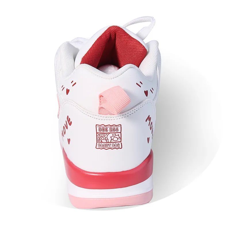 BPLB Mid Top Vintage Basketball Shoes Women's Pink-3