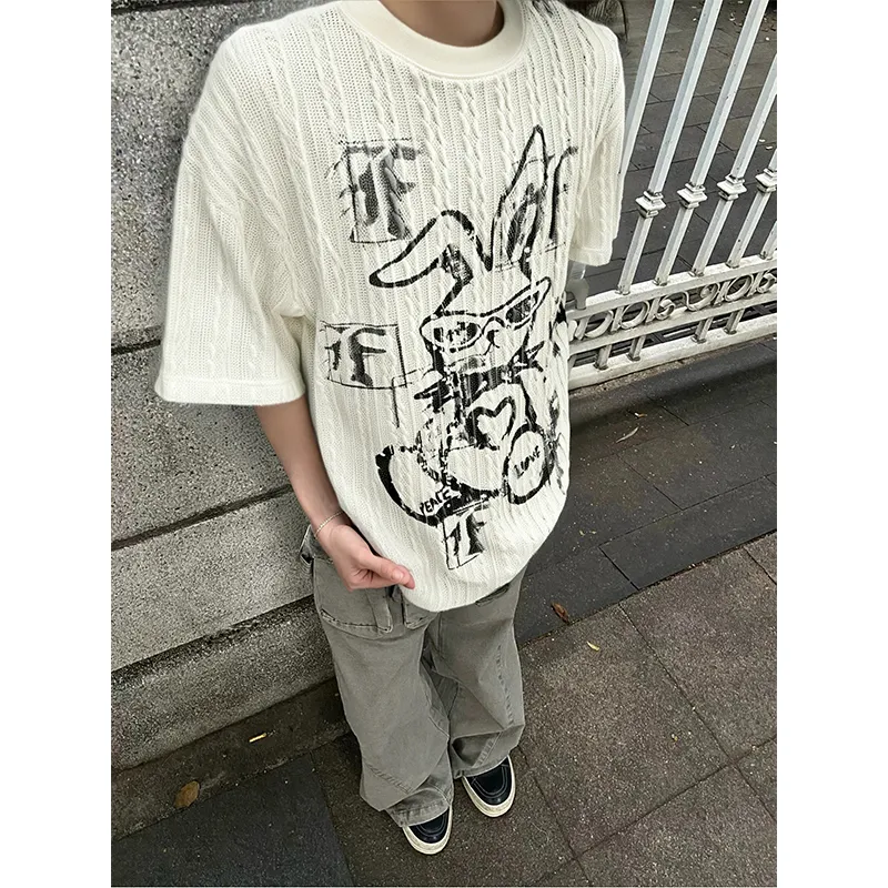 BEAR UNION T Shirt Unisex Apricot-5