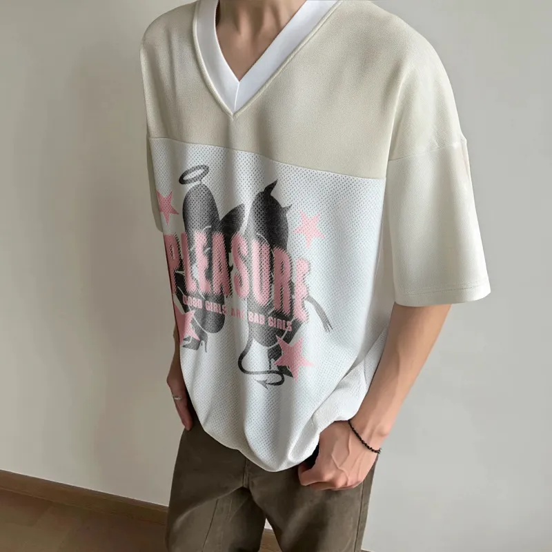 BEAR UNION Drop Shoulder Sleeve T Shirt Unisex Apricot-4