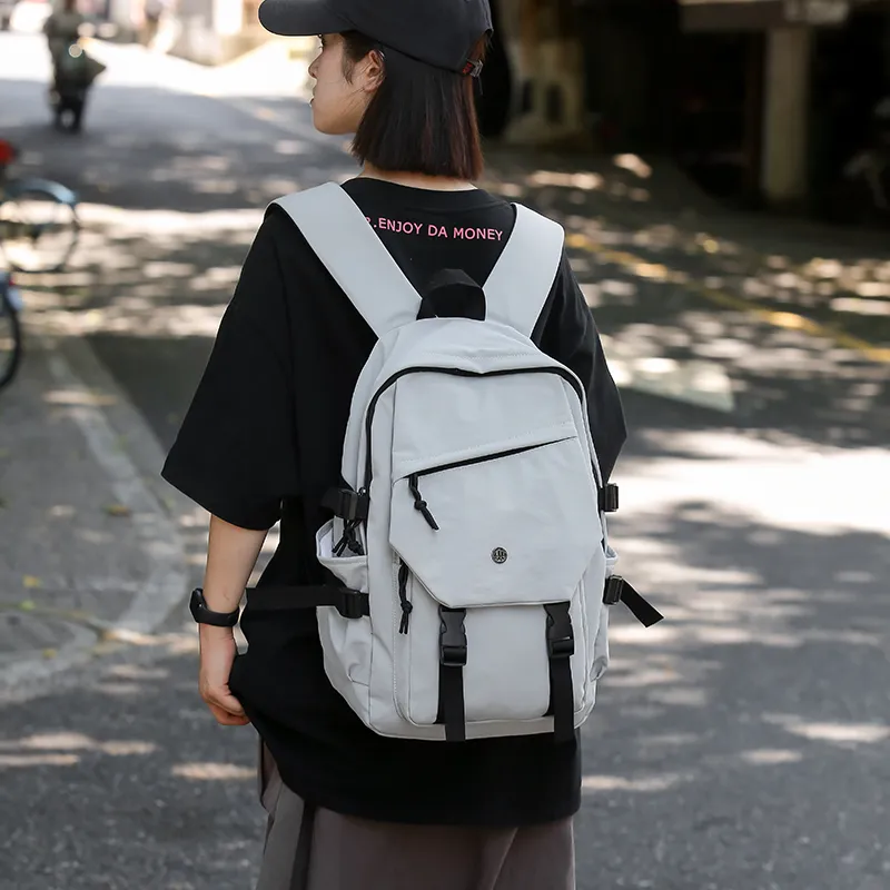 GOBLIN SHARKS 1759 Nylon Backpack Large Size Unisex Gray/Black/Khaki/Green-4