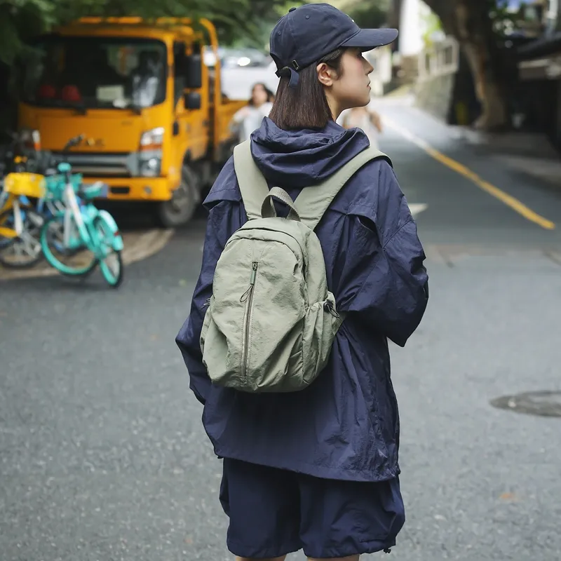 GOBLIN SHARKS 1759 Nylon Backpack Unisex Gray/Black/Khaki/Green-4
