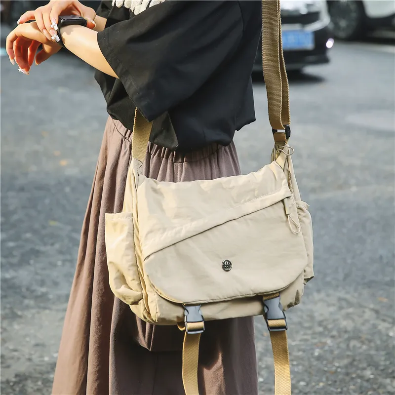 GOBLIN SHARKS 1759 Nylon Backpack Shoulder Bag Crossbody Bag Regular Unisex Gray/Black/Khaki/Green-18