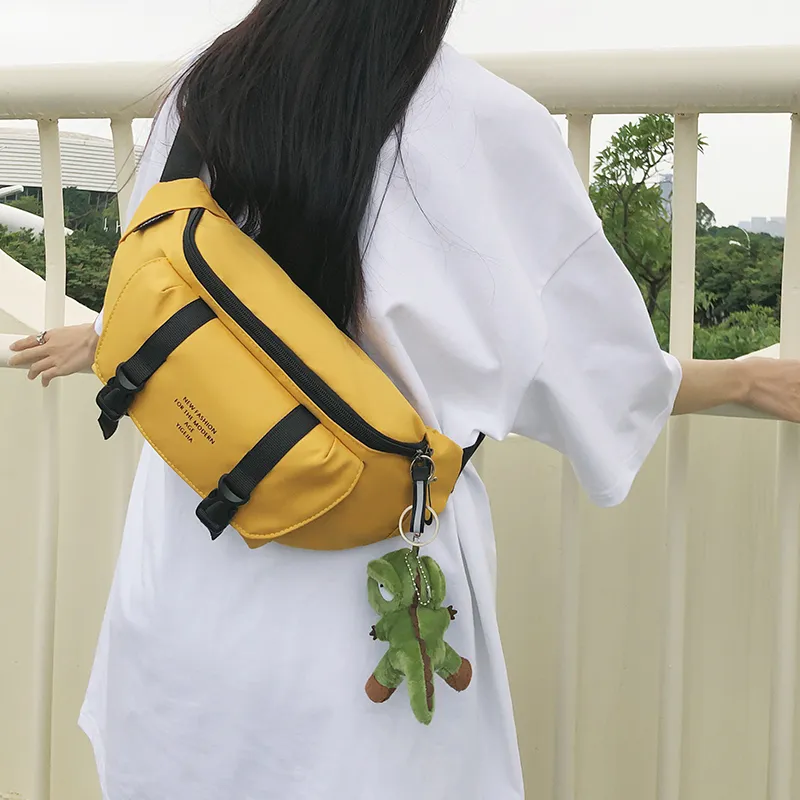 GOBLIN SHARKS 1759 Nylon Sling Bag Regular Unisex Black/Yellow/Green/Blue/Burgundy-2