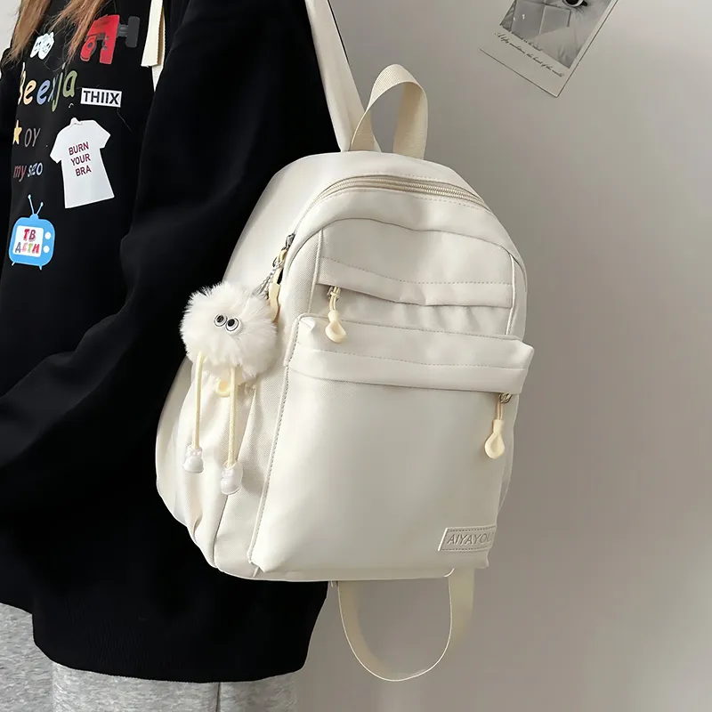 GOBLIN SHARKS 1759 Nylon Backpack Regular Unisex White/Black/Pink/Blue/Yellow/Green-4