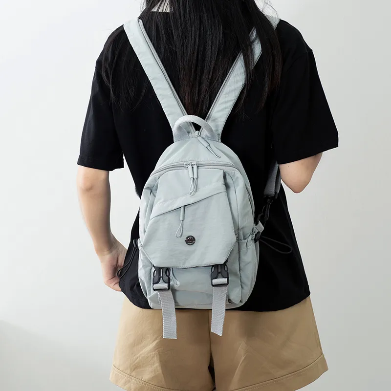 GOBLIN SHARKS 1759 Nylon Backpack Regular Unisex Gray/Black/Khaki/Green-2