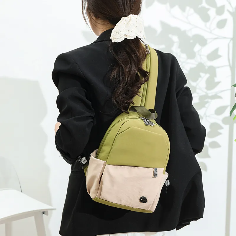 GOBLIN SHARKS 1759 Nylon Fabric Backpack Regular Unisex Green/Black-3