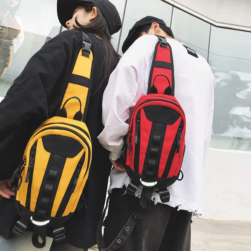 GOBLIN SHARKS 1759 Nylon Shoulder Bag Crossbody Bag Backpack Sling Bag Regular Unisex White/Black/Red/Yellow-20