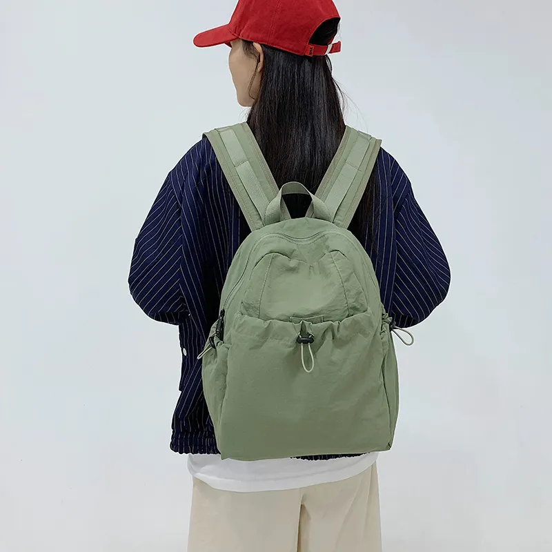 GOBLIN SHARKS 1759 Canvas Backpack Regular Unisex White/Green/Black/Khaki-6