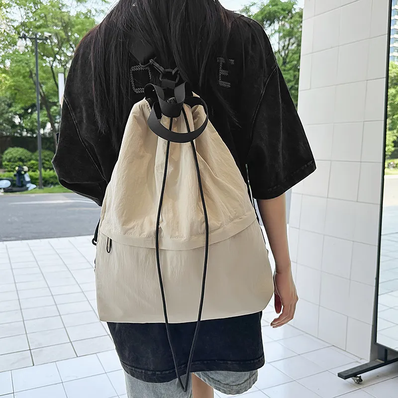 GOBLIN SHARKS 1759 Nylon Backpack Unisex White/Black-1