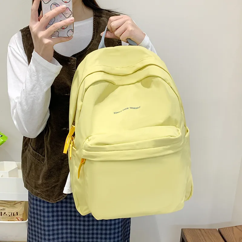 GOBLIN SHARKS 1759 Nylon Fabric Backpack Unisex Blue/Yellow/Pea Green/Green/Purple/Black-8