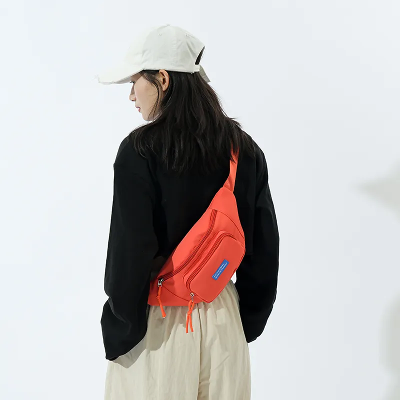 GOBLIN SHARKS 1759 Nylon Fanny Pack Unisex White/Black/Pink/Orange/Lake Blue/Green-23