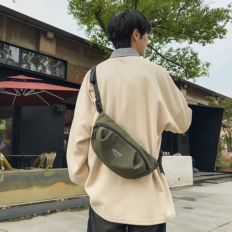 GOBLIN SHARKS 1759 Nylon Sling Bag Regular Unisex White/Black/Orange/Green/Gray-21