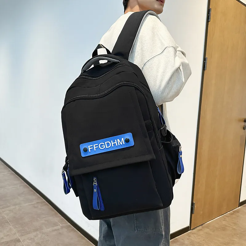 GOBLIN SHARKS 1759 Nylon Backpack Regular Unisex Black/White/Red/Light Blue/Dark Blue-4