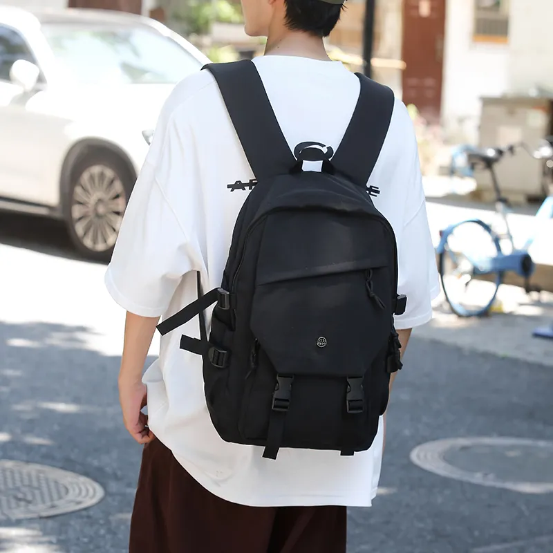 GOBLIN SHARKS 1759 Nylon Backpack Large Size Unisex Gray/Black/Khaki/Green-10