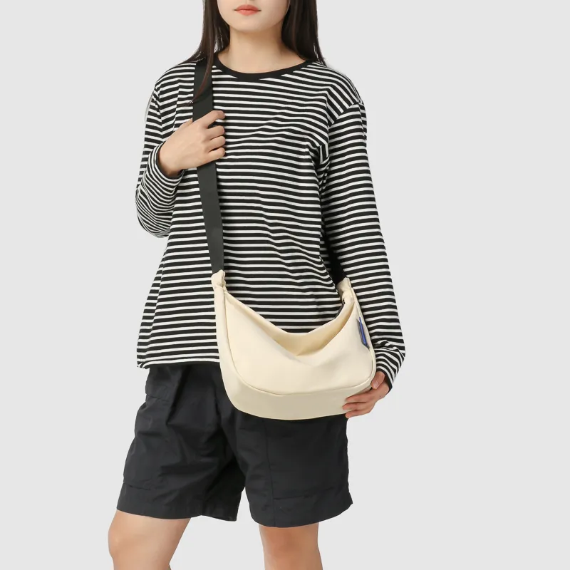 GOBLIN SHARKS 1759 Nylon Crossbody Bag Regular Unisex White/Black/Orange/Brown-2