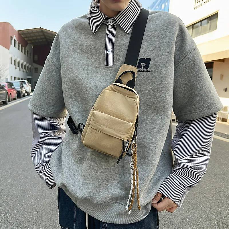 GOBLIN SHARKS 1759 Nylon Backpack, Sling Bag Regular Unisex White/Black/Blue/Green/Khaki-29