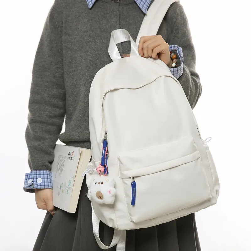 GOBLIN SHARKS 1759 Nylon Backpack Unisex Black/White/Beige Yellow/Green/Blue/Gray-12