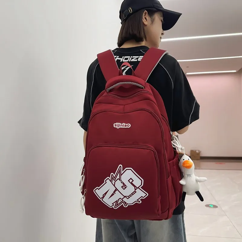 GOBLIN SHARKS 1759 Nylon Backpack Regular Unisex White Black Blue Pink Red-15