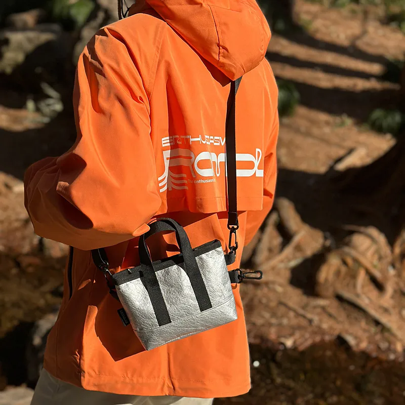 GOBLIN SHARKS 1759 DuPont Paper Shoulder Bag Regular Unisex Black/Silver/Orange/Khaki/Green-9
