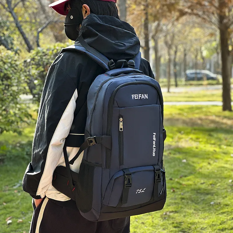 GOBLIN SHARKS 1759 Nylon Backpack Extra Large Unisex Black/Orange/Green/Gray/Blue-23