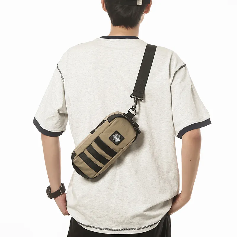 GOBLIN SHARKS 1759 Nylon Sling Bag Unisex Gray/Black/Khaki/Orange/Green-8