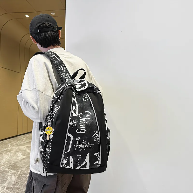 GOBLIN SHARKS 1759 Nylon Backpack Regular Unisex Black/Gray/Blue-4