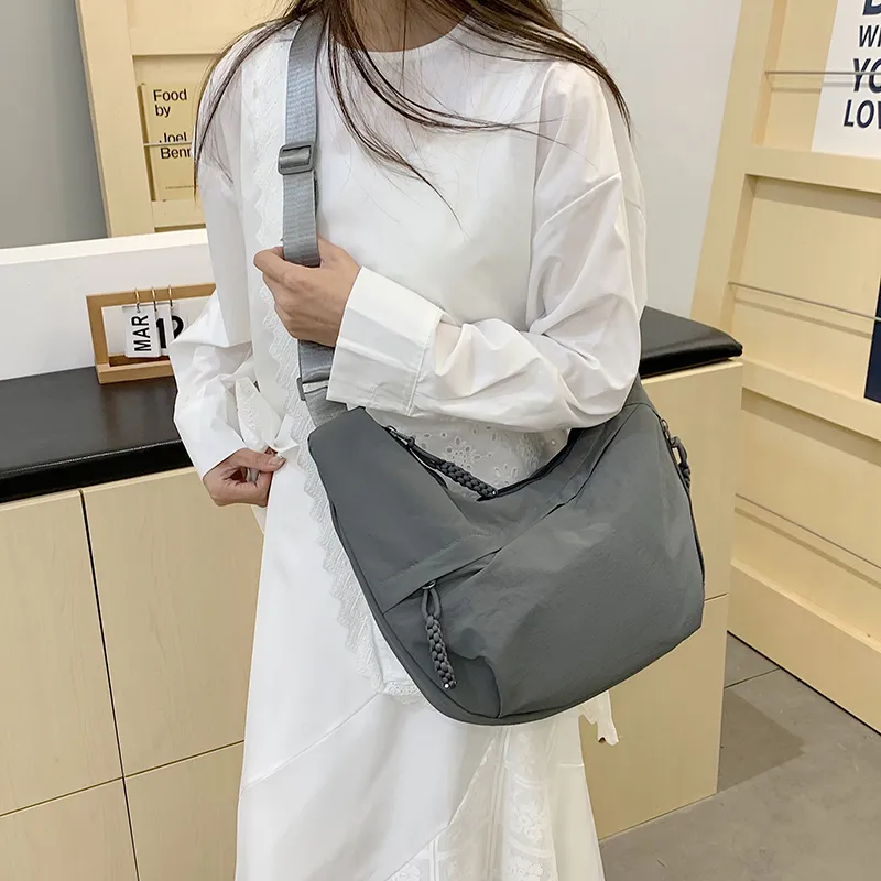 GOBLIN SHARKS 1759 Canvas Bag, Shoulder Bag, Crossbody Bag Regular Unisex Black/Ecru/Orange/Gray-21