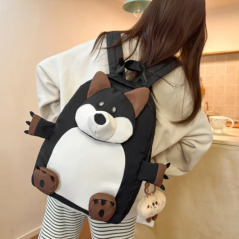 GOBLIN SHARKS 1759 Nylon Backpack Regular Unisex Khaki/Black/Orange-10