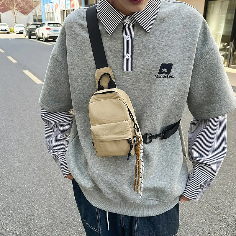GOBLIN SHARKS 1759 Nylon Backpack, Sling Bag Regular Unisex White/Black/Blue/Green/Khaki-32