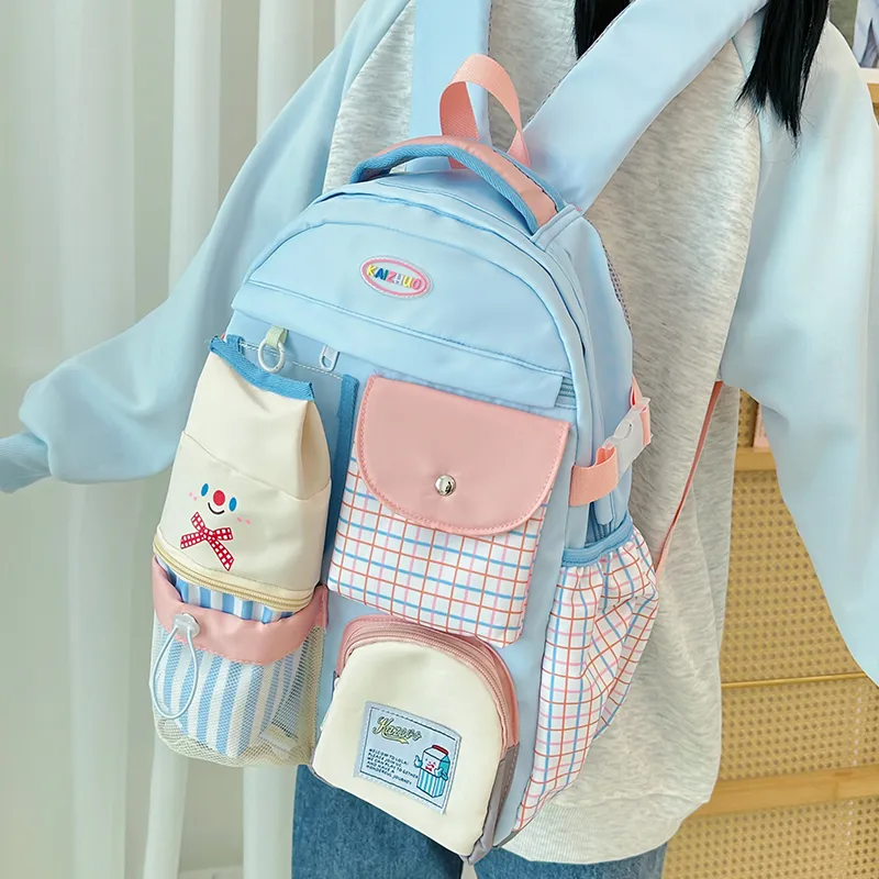 GOBLIN SHARKS 1759 Nylon Backpack Regular Unisex Ecru/Blue-9