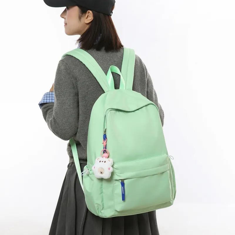 GOBLIN SHARKS 1759 Nylon Backpack Unisex Black/White/Beige Yellow/Green/Blue/Gray-25