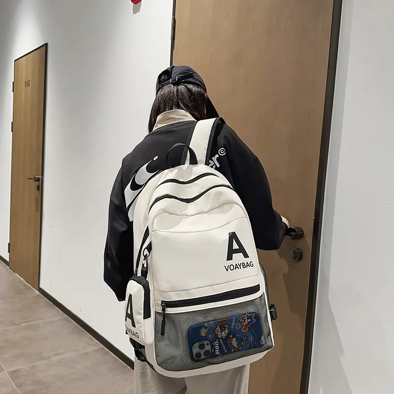 GOBLIN SHARKS 1759 Nylon Backpack Regular Unisex Black/White/Gray/Khaki-7