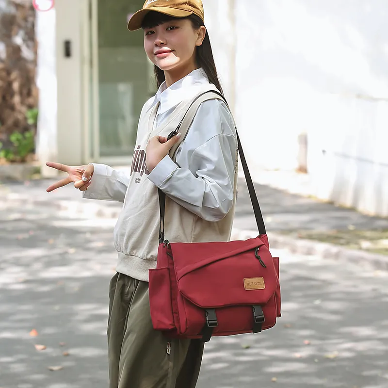 GOBLIN SHARKS 1759 Nylon Messenger Bag, Shoulder Bag, Crossbody Bag Regular Unisex Multicolor-12