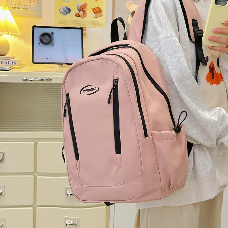 GOBLIN SHARKS 1759 Nylon Backpack Unisex White/pink/blue/black/green-8